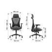 0404051884686-Fauteuil de bureau DESIGNER - Accoudoirs réglables - Appuie-tête - noir-P_405188468_6-5