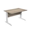 7331920009396-Bureau droit Trend - L120 - Pieds métals - plateau imitation chêne canadien - pied blanc-P_405224090_1-0