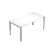 Bureau droit Trend - L140 - pieds arches - plateau blanc