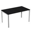 Bureau droit Trend - L140 - pieds arches - plateau imitation frêne noir