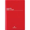 Agenda Boréal - 1 semaine sur 2 pages - 10 x 15 cm - rouge - Oberthur
