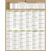 3592930026641-Calendrier bancaire année civile BOUCHUT "NATURA ANNUEL VERTICAL" 21*26,5 cm beige--0