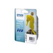 8715946356884-Epson T048B Hippocampe - Pack de 3 - cyan clair, magenta clair, jaune - cartouche d'encre or-Angle droit-0