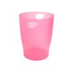 9002493037090-Exacompta Ecobin - Corbeille à papier 15L - framboise translucide-Angle droit-1
