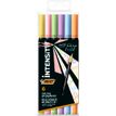 3086123681323-BIC Intensity Dual Tip - 6 Feutres de coloriage double pointe pinceau - couleurs pastels assorties--0