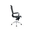 3700339883783-Fauteuil de bureau WARREN - accoudoirs fixes - cuir noir-Gauche-4