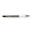 3086123420038-BIC 4 Couleurs - Stylo bille 4 couleurs - noir, rouge, bleu, vert - design leopard-Angle gauche-0