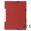 3130632554750-Exacompta - 50 Chemises recyclées à 3 rabats - A4 - rouge--0