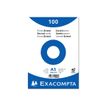 3130631105083-Exacompta - 10 Packs de 100 Fiches Bristol - A5 - unies - non perforées - blanc-Avant-2