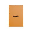 Rhodia Basics - Bloc notes - A4 - 160 pages - grands carreaux - 80g - orange