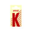 8711234223104-Pickup - Étiquette autocollante - 90 mm - Lettre K - rouge brillant-Avant-0