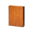 Armoire haute JAZZ+ - L158 x H211 x P48 - 4 portes pliantes - 10 étagères - Aulne