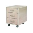 8427951999399-rocada - Socle - mobile - 3 tiroirs - mélamine - blanc, aluminium-P_622171_1-0