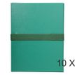 Exacompta - 10 Chemises extensibles 1 rabat à sangle scratch - vert