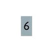 Pickup - Plaque de signalisation - 25 x 44 mm - autocollant - chiffre 6