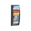 Présentoir mural Quick Fit pour documents A4 - 4 compartiments - anthracite/transparent