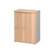 Rangement haut JAZZ+ - L80 x H112 x P48 - 3 portes - Hêtre