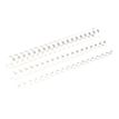 Fellowes - 100 anneaux de reliure en plastique - 12 mm - jusqu'à 80 feuilles - blanc