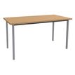 3253310129726-Table de réunion Rectangulaire - 120 x 60 cm - Pieds carrés aluminium - imitation hêtre-P_79355293_1-0