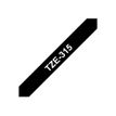 4977766685634-Brother TZe315 - Ruban d'étiquettes auto-adhésives - 1 rouleau (6 mm x 8 m) - fond noir 