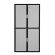 3660141935912-Armoire haute à rideaux EASY OFFICE - 110 x 204 x 41,5 cm - Corps noir - Rideaux et poign