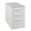 2012348126319-Caisson bout de bureau SUNDAY blanc + top L42 cm gris - P 80 cm - 3 tiroirs-P_79380160_1-0