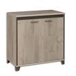3483600448408-Rangement bas MAMBO - L80 x H82 x P46 - 2 portes - Chêne/chocolat-P_79381464_1-0