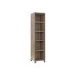 3483600448453-Colonne bibliothèque MAMBO - L42 x H187 x P46 - 4 étagères - Chêne/chocolat-P_79381469_1-0