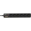 3700085612965-INFOSEC S6 Black Line II - Multiprise parafoudre 6 prises - parasurtenseur 2500 W-P_79388469_3-1
