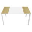 3660141220292-Table de réunion EASYDESK - L150 x P114 x H75 cm - blanc/hêtre-P_79397018_1-0