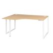 3483600495419-Bureau compact à gauche SUNDAY - 160 cm - Pieds cadre - Chêne-P_79408125_1-0