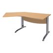 3253310149816-Bureau 135° IDRA - retour d'angle à gauche - L180 cm - Pieds aluminium - Plateau imitatio-P_79408610_1-0
