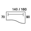 3253310150478-Bureau droit IDRA - Vague à droite - L140 cm - Pieds alu - plateau Blanc-P_79408676_2-1