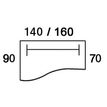 3253310150485-Bureau droit IDRA - Vague à gauche - L140 cm - Pieds alu - plateau Blanc-P_79408677_2-1