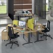 3253310150546-Bureau symétrique 120° IDRA - L185 cm - Pieds aluminium - plateau Blanc perle-P_79408683_5-1