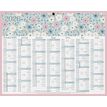 Bouchut Fleurs - Calendrier bancaire 7 mois par face - 21 x 26,5 cm