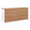 Crédence YES ! - L160 x H75 x P45 - 2 portes coulissantes - Façade et dessus Merisier