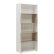 Bibliothèque ARPE - L80 x H190 x P35 - Chêne et blanc
