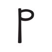 8711234002976-Pickup Déco Mila - Étiquette autocollante 60 mm - Lettre P - noir-P_79413314_1-0