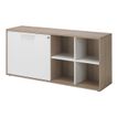3483600765512-Crédence ARPE - L158 x H74 x P41 - 1 porte coulissante - Chêne et blanc-P_79419654_1-0