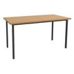 3253310154704-Table de réunion Rectangulaire - 140 x 70 cm - Pieds carrés anthracite - imitation hêtre-P_79419838_1-0