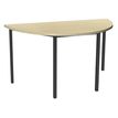 3253310154940-Table de réunion Demi-lune - 160 x 80 cm - Pieds carrés anthracite - imitation érable-P_79419862_1-0