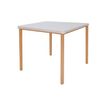 Table collectivité - plateau blanc - pied bois