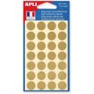 Apli Agipa - 112 Pastilles adhésives - or - diamètre 15 mm - réf 100602