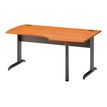Bureau compact à droite JAZZ+ - 160 cm - Pieds métal - Aulne