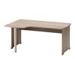 Bureau compact à gauche JAZZ+ - 160 cm - Pieds panneaux - Chêne gris