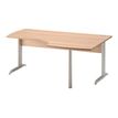 Bureau compact à droite JAZZ+ - 180 cm - Pieds métal - Hêtre ambré