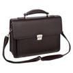 Oberthur Bradford - Cartable rigide 2 compartiments - marron - 29 x 38 x 13 cm