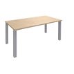 3253310148567-Bureau droit EXPRIM - L140 cm - Plateau imitation Chêne clair - Pieds alu-P_79432225_1-0