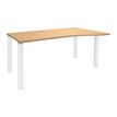 3253310164628-Bureau Vague EXPRIM - L140 cm - Retour droite - Plateau imitation Hêtre - Pieds blanc-P_79432343_1-0